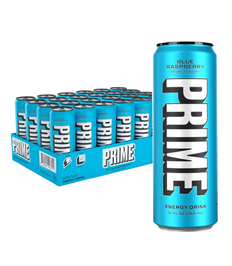 Prime Energy drink cans for wholesale retail distribution and international import buyers – availability-based supply by Woove GmbH