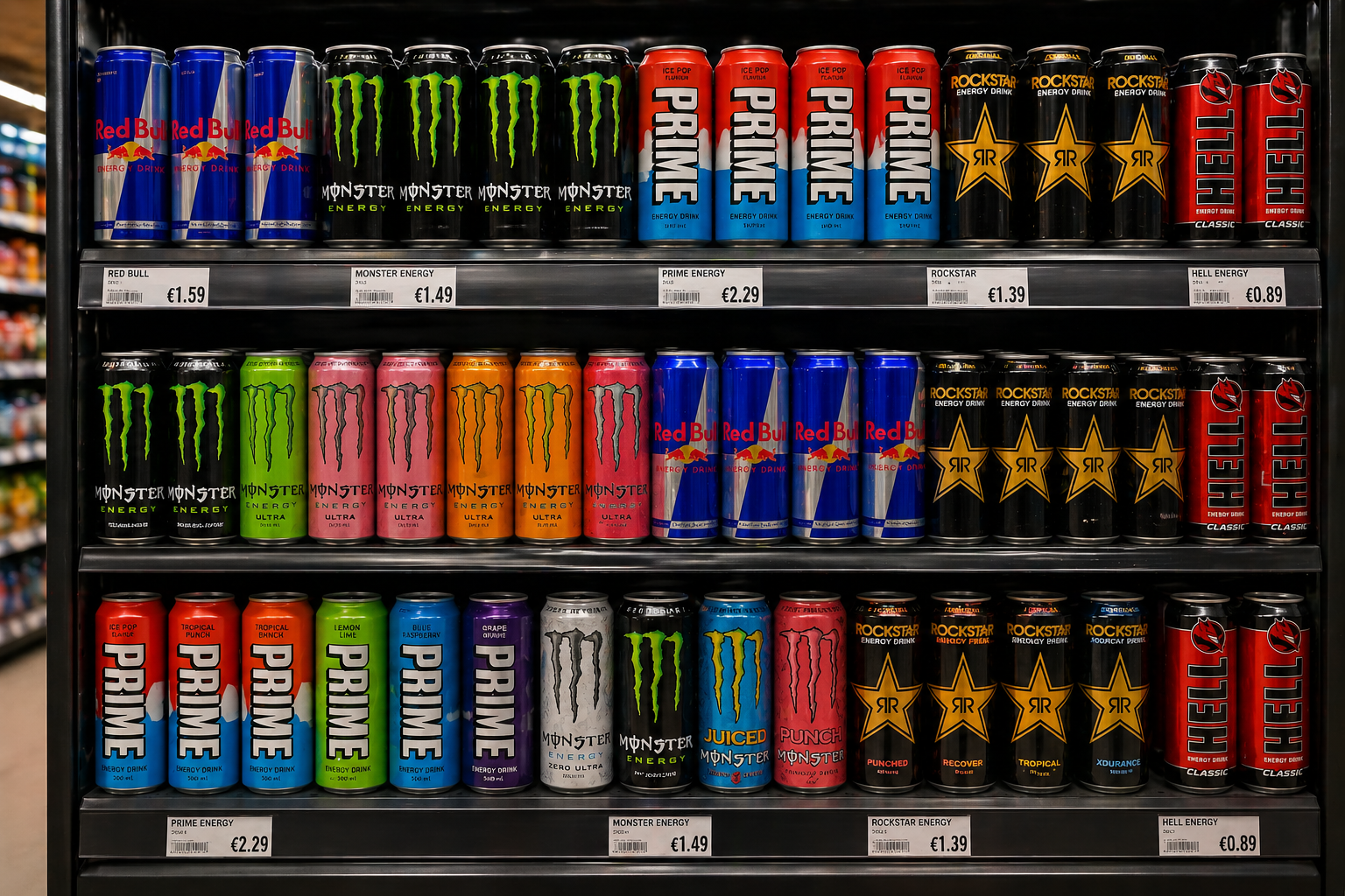 Energy Drink Brands 3 Mixed Energy Drink Pallets